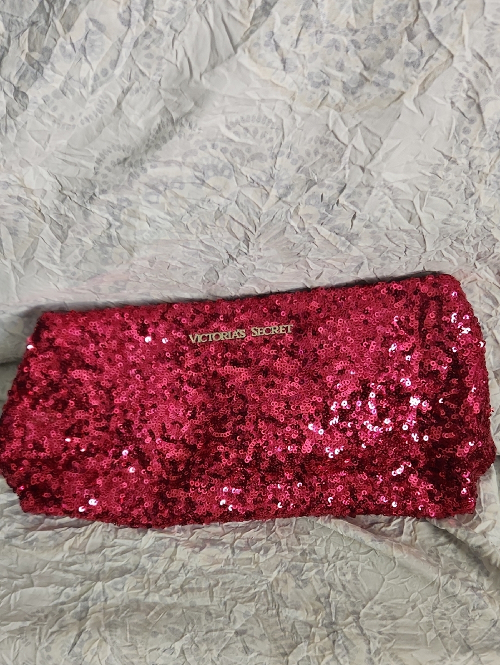Authentic Victoria Secret Sequin Glitter Clutch Bag!